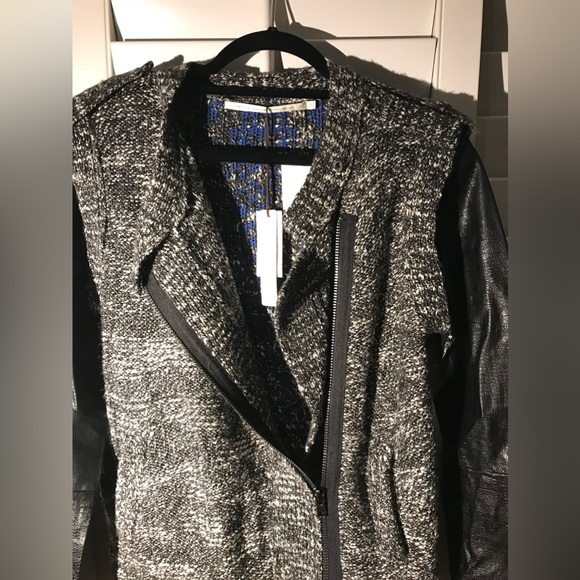 🔥Anthropologie Twelfth Street by Cynthia Vincent Contrast Sleeve Jacket - Picture 8 of 12